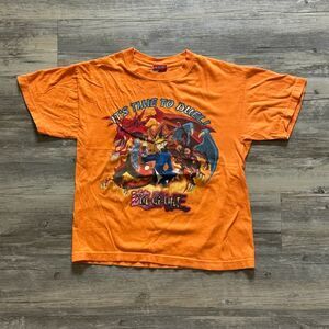 Vintage 1996 Yu-Gi-Oh! It's Time To Duel! Promo T-Shirt Size Medium YOUTH